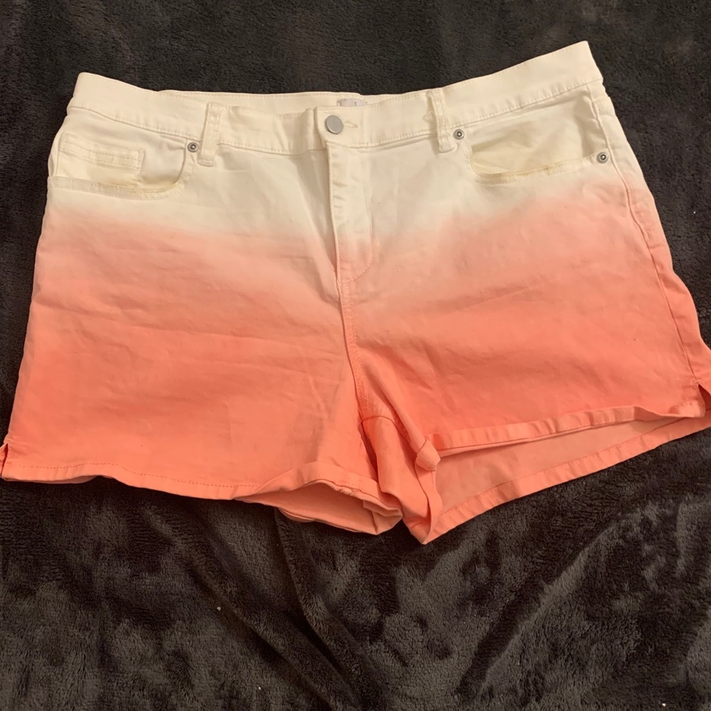 White and pink shorts